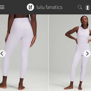 Lululemon Align High-Rise Pant 25" Sz 6 Lavender Dew Double Lined Nulu Yoga